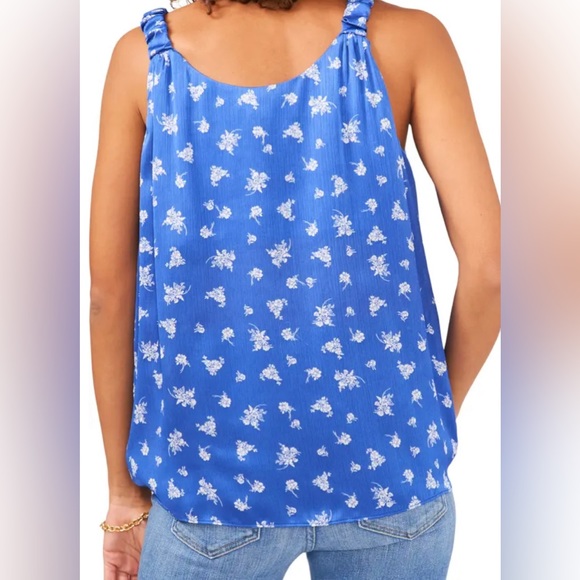 *NWT* Vince Camuto Floral Rutched Strap Tank Top Size XXL - Picture 2 of 7